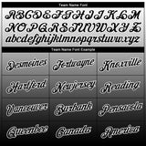 Custom White Black 3D Pattern Design Gradient Style Twinkle Star Performance T-Shirt