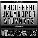 Custom White Black 3D Pattern Design Gradient Style Twinkle Star Performance T-Shirt