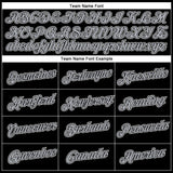 Custom Black Gray-White 3D Pattern Design Gradient Style Twinkle Star Performance T-Shirt