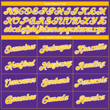 Custom Purple Gold-White 3D Pattern Design Gradient Style Twinkle Star Performance T-Shirt