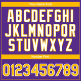 Custom Purple Gold-White 3D Pattern Design Gradient Style Twinkle Star Performance T-Shirt