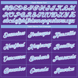 Custom Purple Light Blue-White 3D Pattern Design Gradient Style Twinkle Star Performance T-Shirt