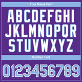 Custom Purple Light Blue-White 3D Pattern Design Gradient Style Twinkle Star Performance T-Shirt