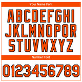 Custom White Orange-Black 3D Pattern Design Gradient Style Twinkle Star Performance T-Shirt