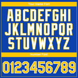 Custom Thunder Blue Yellow-White 3D Pattern Design Gradient Style Twinkle Star Performance T-Shirt