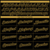 Custom Black Old Gold 3D Pattern Design Gradient Style Twinkle Star Performance T-Shirt