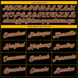 Custom Black Purple-Gold 3D Pattern Design Gradient Style Twinkle Star Performance T-Shirt