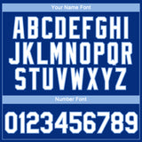 Custom Royal White-Light Blue 3D Pattern Design Gradient Style Twinkle Star Performance T-Shirt