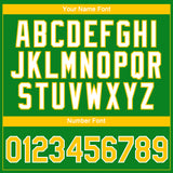 Custom Grass Green Yellow-White 3D Pattern Design Gradient Style Twinkle Star Performance T-Shirt