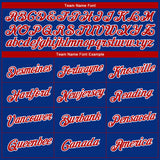 Custom Royal Red-White 3D Pattern Design Gradient Style Twinkle Star Performance T-Shirt