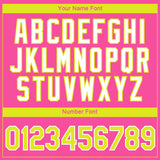 Custom Pink Neon Yellow-White 3D Pattern Design Gradient Style Twinkle Star Performance T-Shirt