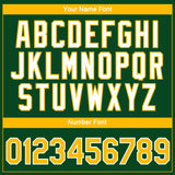 Custom Green Gold-White 3D Pattern Design Gradient Style Twinkle Star Performance T-Shirt