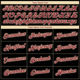 Custom Black Crimson-Cream 3D Pattern Design Gradient Style Twinkle Star Performance T-Shirt