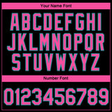 Custom Black Pink-Teal 3D Pattern Design Gradient Style Twinkle Star Performance T-Shirt