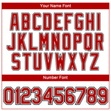 Custom White Red-Black 3D Pattern Design Gradient Style Twinkle Star Performance T-Shirt