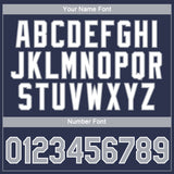 Custom Navy Gray-White 3D Pattern Design Gradient Style Twinkle Star Performance T-Shirt