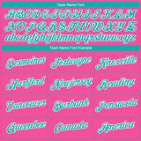 Custom Pink Aqua-White 3D Pattern Design Gradient Style Twinkle Star Performance T-Shirt