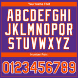 Custom Purple Orange-White 3D Pattern Design Gradient Style Twinkle Star Performance T-Shirt