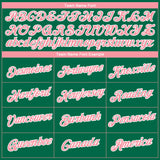 Custom Kelly Green Medium Pink-White 3D Pattern Design Gradient Style Twinkle Star Performance T-Shirt