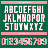 Custom Kelly Green Medium Pink-White 3D Pattern Design Gradient Style Twinkle Star Performance T-Shirt