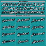 Custom Teal Gray-Black 3D Pattern Design Gradient Style Twinkle Star Performance T-Shirt