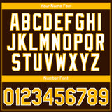 Custom Brown Gold-White 3D Pattern Design Gradient Style Twinkle Star Performance T-Shirt