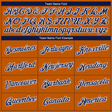 Custom Texas Orange Navy-White 3D Pattern Design Gradient Style Twinkle Star Performance T-Shirt