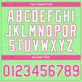 Custom Pea Green Pink-White 3D Pattern Design Gradient Style Twinkle Star Performance T-Shirt