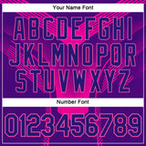 Custom Dark Purple Pink 3D Pattern Design Gradient Neon Sportswear Performance T-Shirt