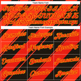 Custom Black Fire Red-Yellow 3D Pattern Design Patriot USA Heat Sportswear Performance T-Shirt