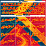 Custom Yellow Fire Red-Blue 3D Pattern Design Spain Marble Sportswear Performance T-Shirt