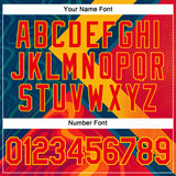 Custom Yellow Fire Red-Blue 3D Pattern Design Spain Marble Sportswear Performance T-Shirt