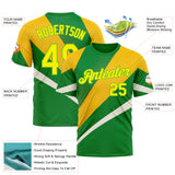 Custom Green Light Yellow Aurora Green-Yellow 3D Pattern Design Brazil Sportswear Performance T-Shirt