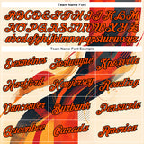 Custom Cream Orange-Black 3D Pattern Design Canada Geometric Shape Sportswear Performance T-Shirt