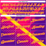 Custom Pink Yellow Purple-Deep Pink 3D Pattern Design Gradient Neon Sportswear Performance T-Shirt