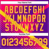 Custom Pink Yellow Purple-Deep Pink 3D Pattern Design Gradient Neon Sportswear Performance T-Shirt