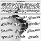 Custom White Black 3D Pattern Design Monochrome Curve Line Sportswear Performance T-Shirt