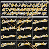 Custom Black Old Gold-White 3D Pattern Design Geometric Shape Sportswear Performance T-Shirt