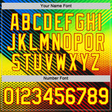 Custom Black Light Yellow Blue-Red 3D Pattern Design Neon Stripe Sportswear Performance T-Shirt