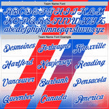 Custom Red Thunder Blue-White 3D Pattern Design USA Inspired America Sportswear Performance T-Shirt