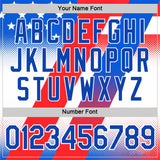 Custom Red Thunder Blue-White 3D Pattern Design USA Inspired America Sportswear Performance T-Shirt