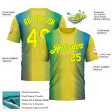 Custom Yellow Light Yellow-Aurora Green 3D Pattern Design Gradient Brazil Africa Sportswear Performance T-Shirt