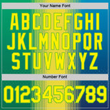 Custom Yellow Light Yellow-Aurora Green 3D Pattern Design Gradient Brazil Africa Sportswear Performance T-Shirt