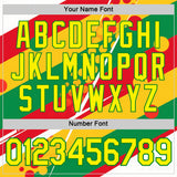 Custom Yellow Light Yellow Red-Grass Green 3D Pattern Design Africa Sportswear Performance T-Shirt