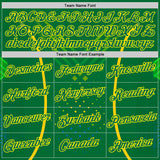 Custom Green Kelly Green-Light Yellow 3D Pattern Design Brazil Jamaica Sportswear Performance T-Shirt