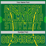 Custom Green Kelly Green-Light Yellow 3D Pattern Design Brazil Jamaica Sportswear Performance T-Shirt