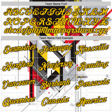 Custom White Yellow Red Black-Gray 3D Pattern Design Germany Geometric Shape Sportswear Performance T-Shirt