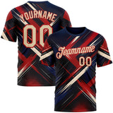 Custom Blue City Cream-Red 3D Pattern Design Germany Sportswear Performance T-Shirt