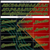 Custom Black Green Red-Old Gold 3D Pattern Design Germany Meixico Sportswear Performance T-Shirt