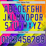 Custom Blue Dark Purple Yellow-Pink 3D Pattern Design Chromatic Geometric Shape Sportswear Performance T-Shirt